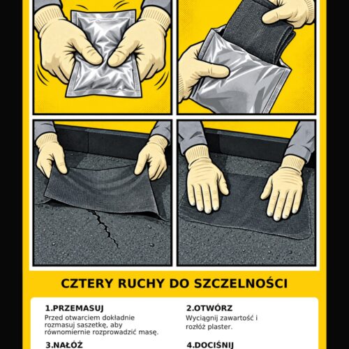 Plaster naprawczo-uszczelniający elastyczny z żywicy poliuretanowej 15 x 20 cm