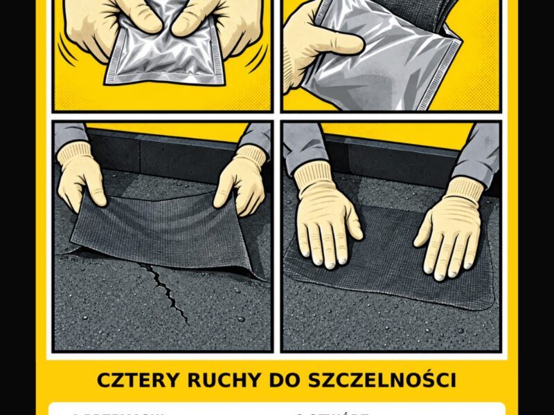 Plaster naprawczo-uszczelniający elastyczny z żywicy poliuretanowej 15 x 20 cm